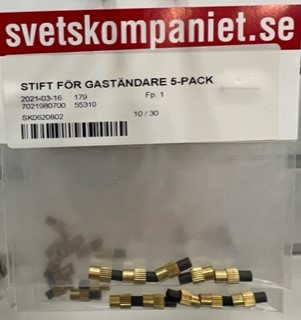 STIFT FÖR GASTÄNDARE 5-PACK