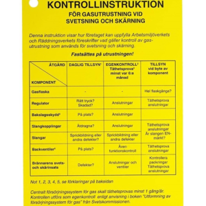 GULA KORTET EGENKONTROLL
